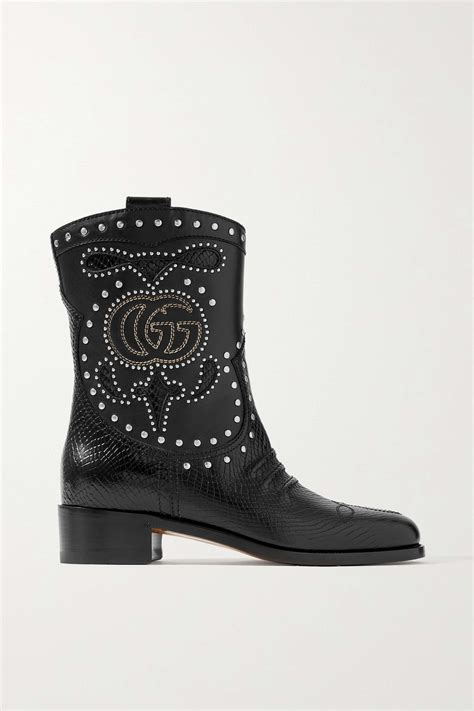 gucci delma snake effect boots.